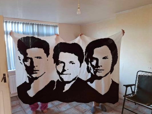 Supernatural Graphghan Pattern by Geeky Graphghans. crocheted by ebbie Mccammond