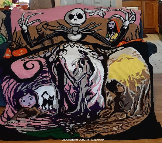 The Nightmare Before Christmas/ The Corpse Bride Mash Up Crochet Graphghan Pattern