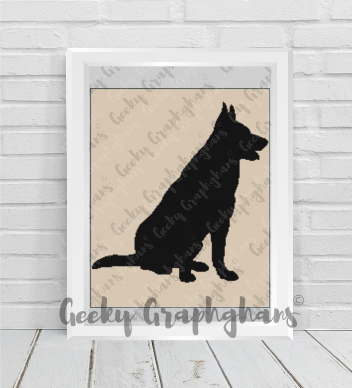 German Shepherd throw Size Crochet Graphghan Pattern