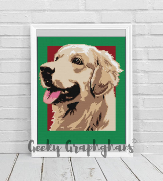 labrador dog crochet graphghan pattern