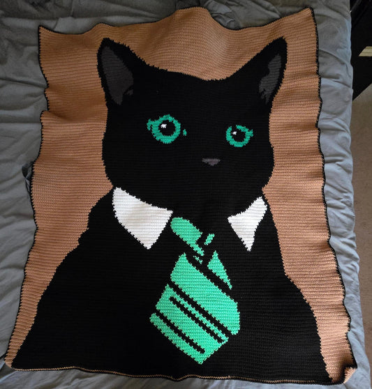 Business Cat Crochet Graphghan Pattern