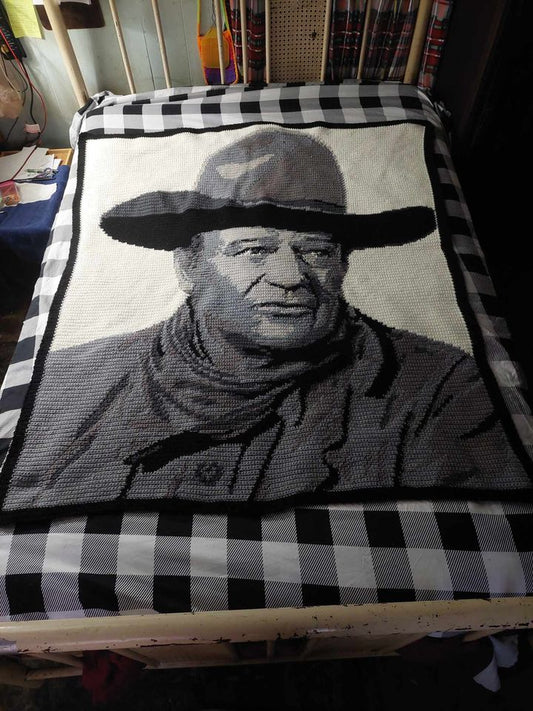 John Wayne Photoghan Crochet Pattern