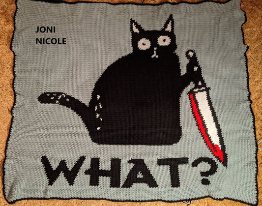 Murder Cat Graphghan Pattern SC 180 x 240