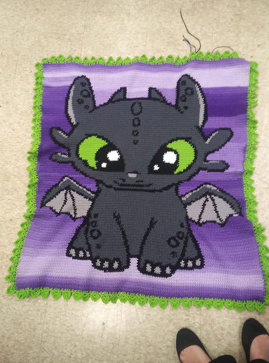 Baby Night Fury Crochet Graphghan Pattern