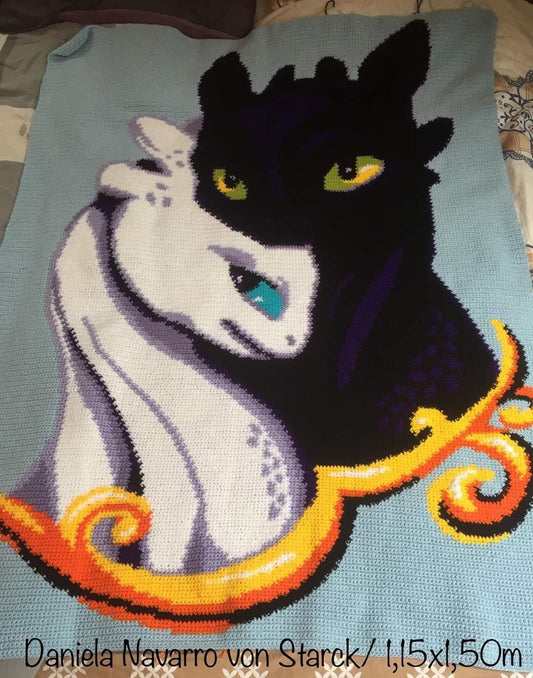 Cross Stitch Night Fury & Light Fury Pattern