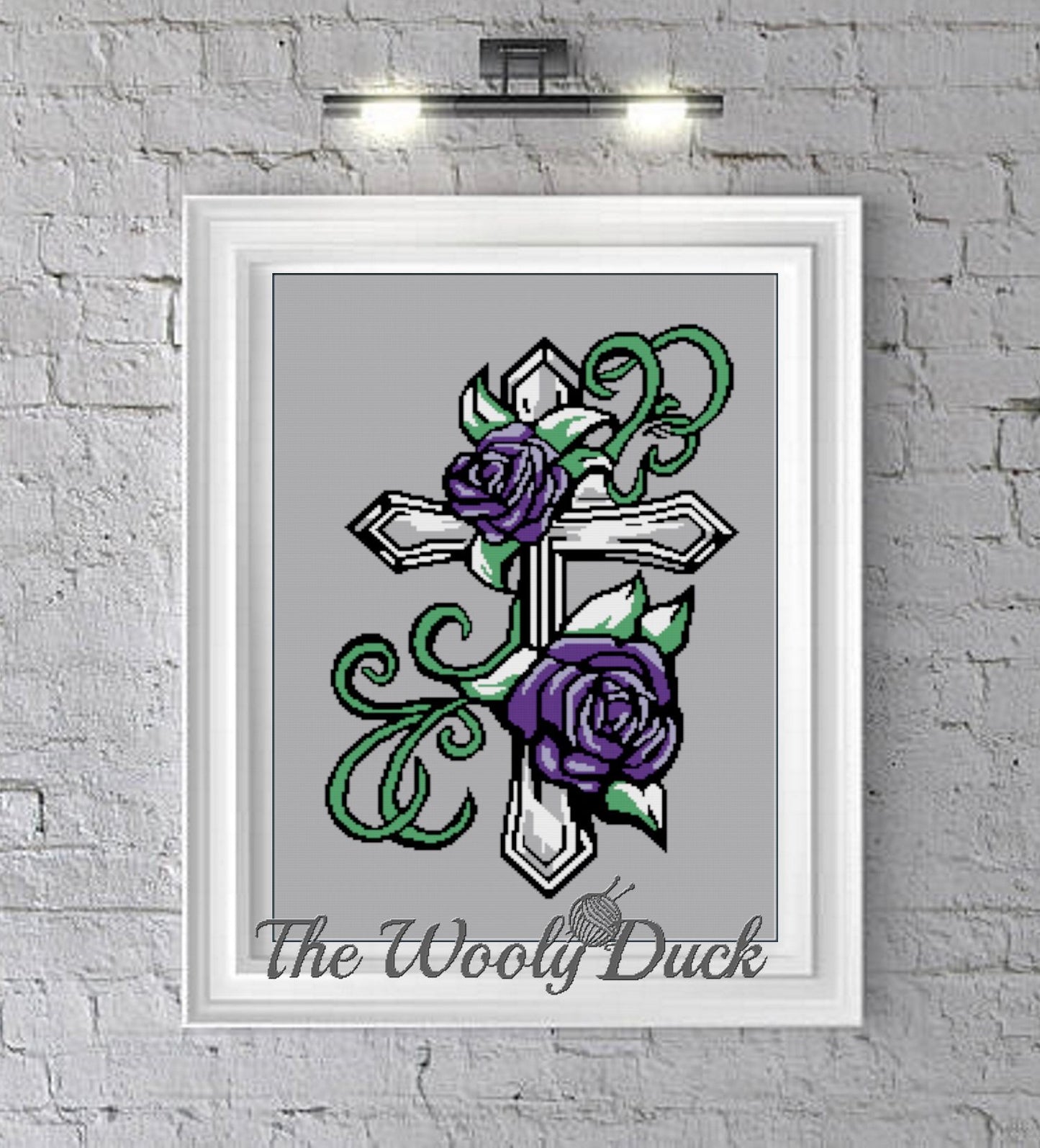 Cross In Roses Crochet Graphghan Pattern