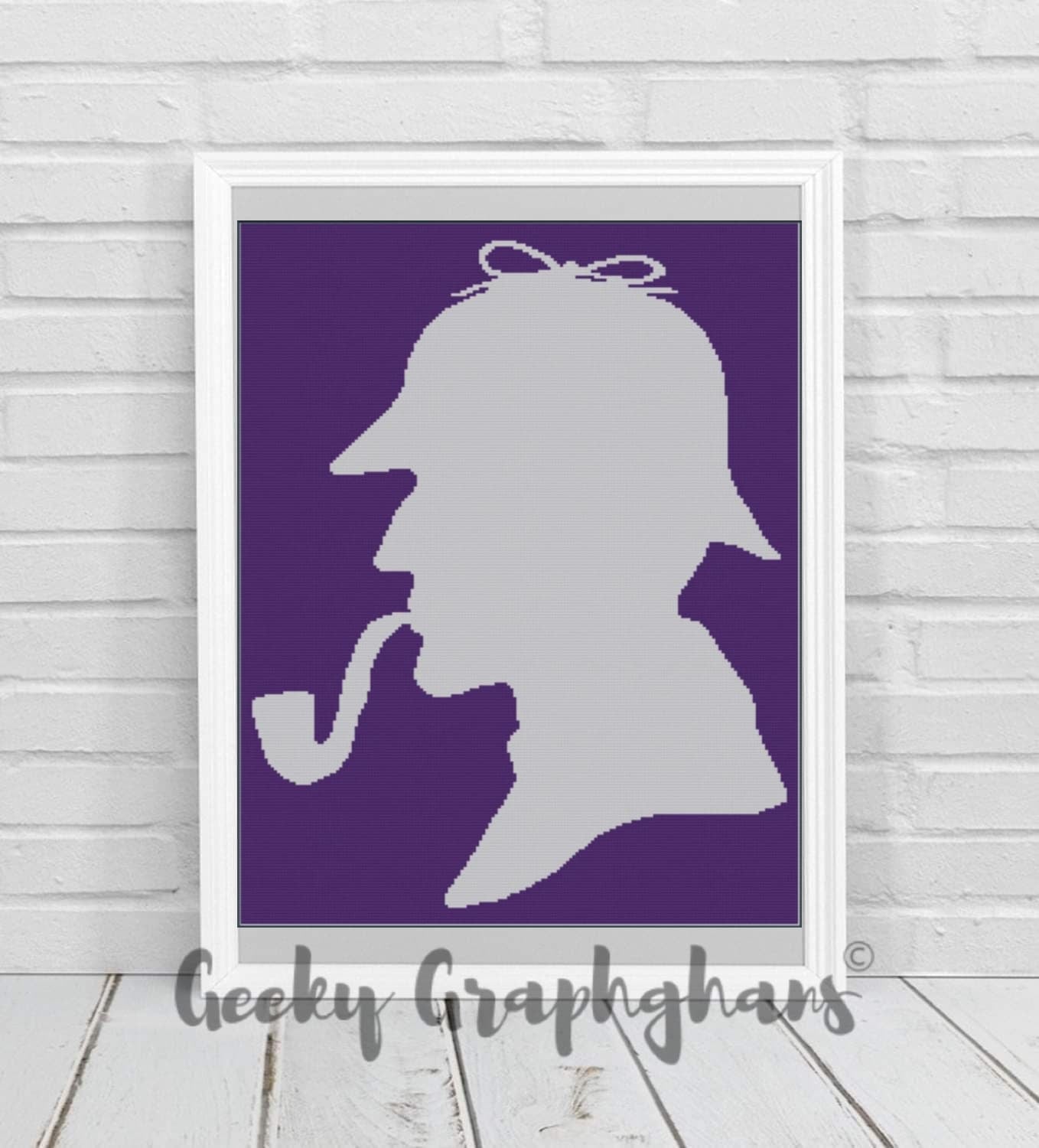 Sherlock Holmes Silhouette Crochet Graphghan Pattern