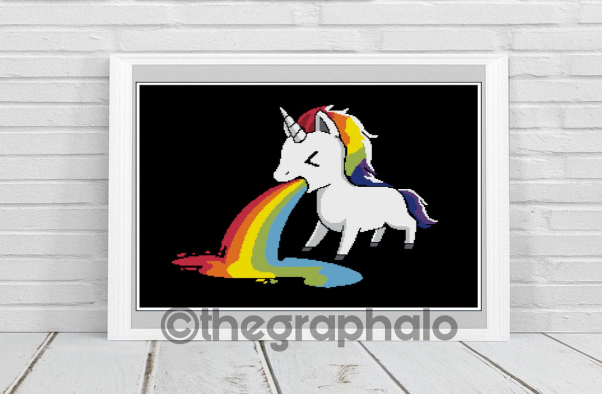 I Make Rainbows Crochet Graphghan Pattern SC 240 x 200