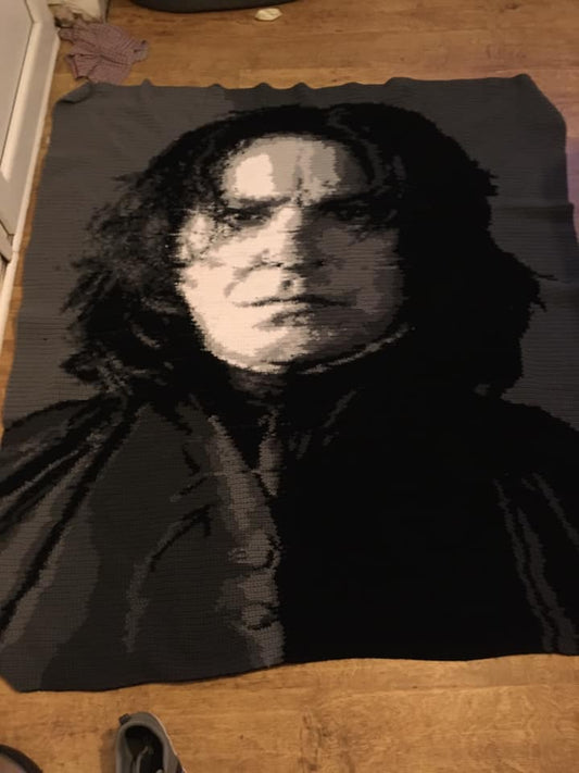 Alan RIckman Severus Snape Crochet Graphghan Pattern By Geeky Graphghans