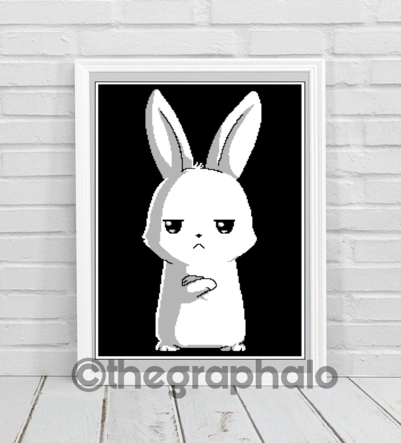 Grumpy Bunny Crochet Graphghan Pattern