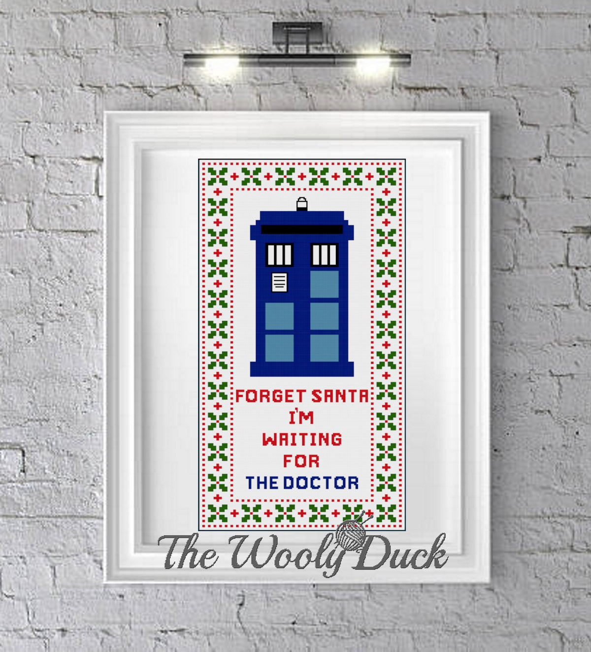 Cross Stitch Christmas TARDIS Pattern