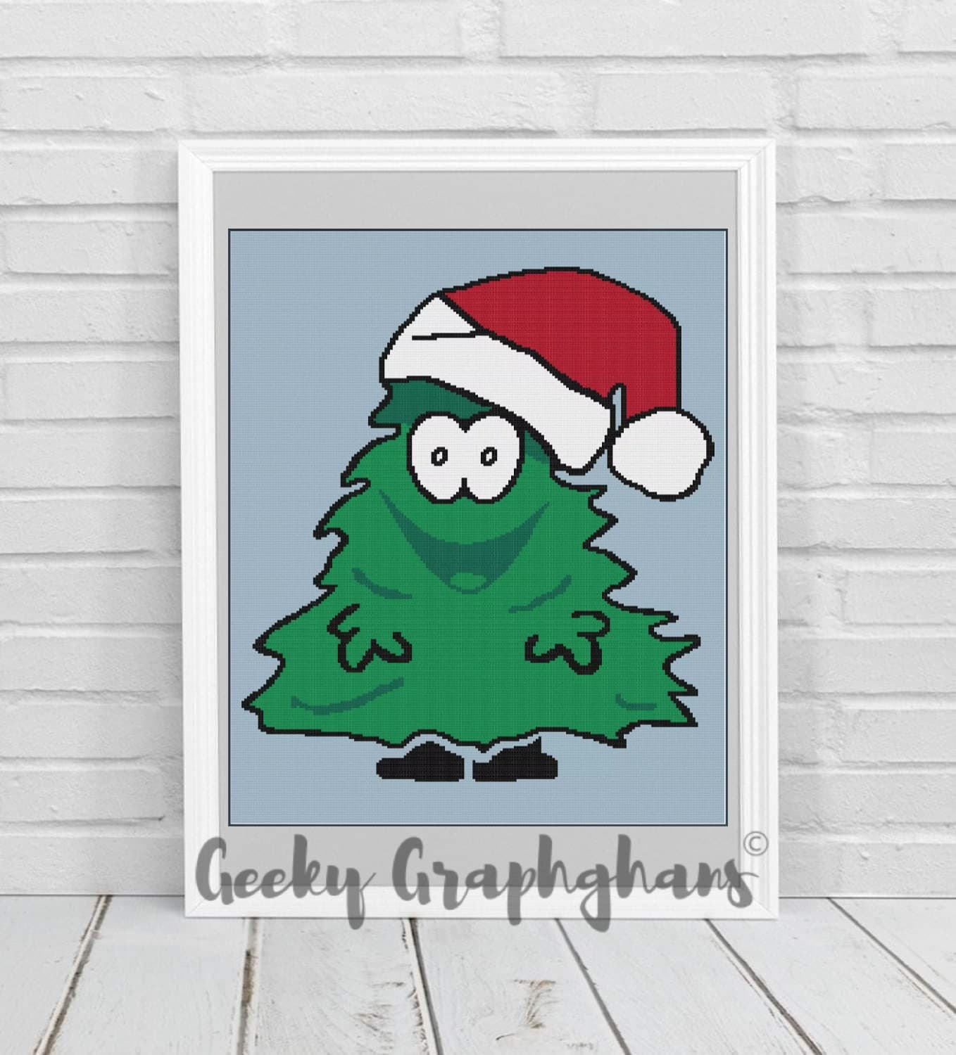 Christmas Tree Smiles Crochet Graphghan Pattern