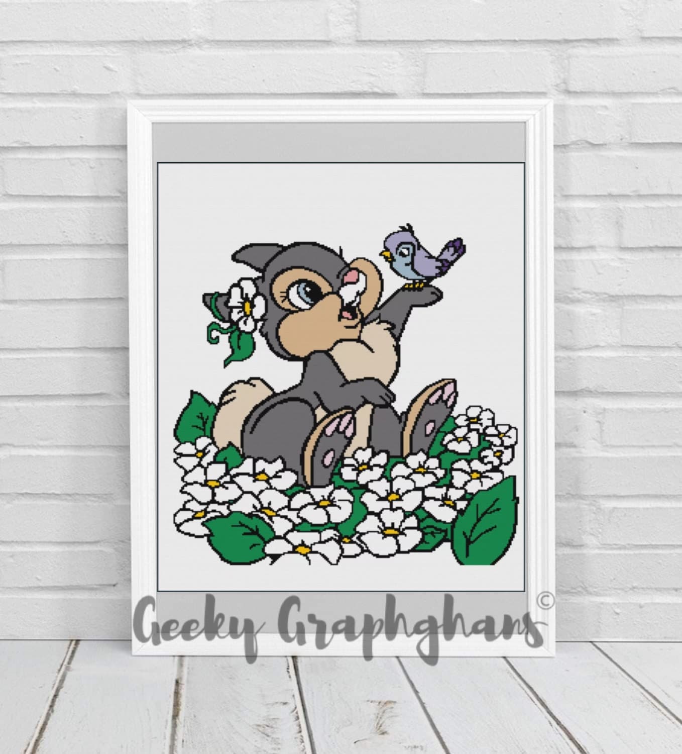 Cartoon Bunny Crochet Graphghan Pattern