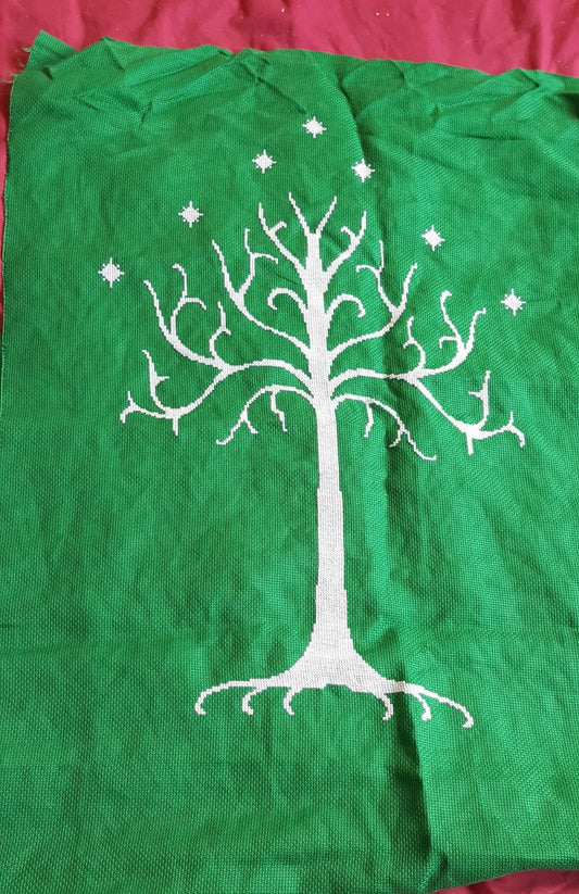 Cross Stitch White Tree Pattern