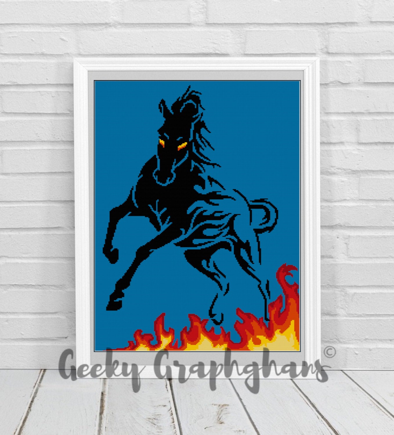 Fire Horse Crochet Graphghan Pattern