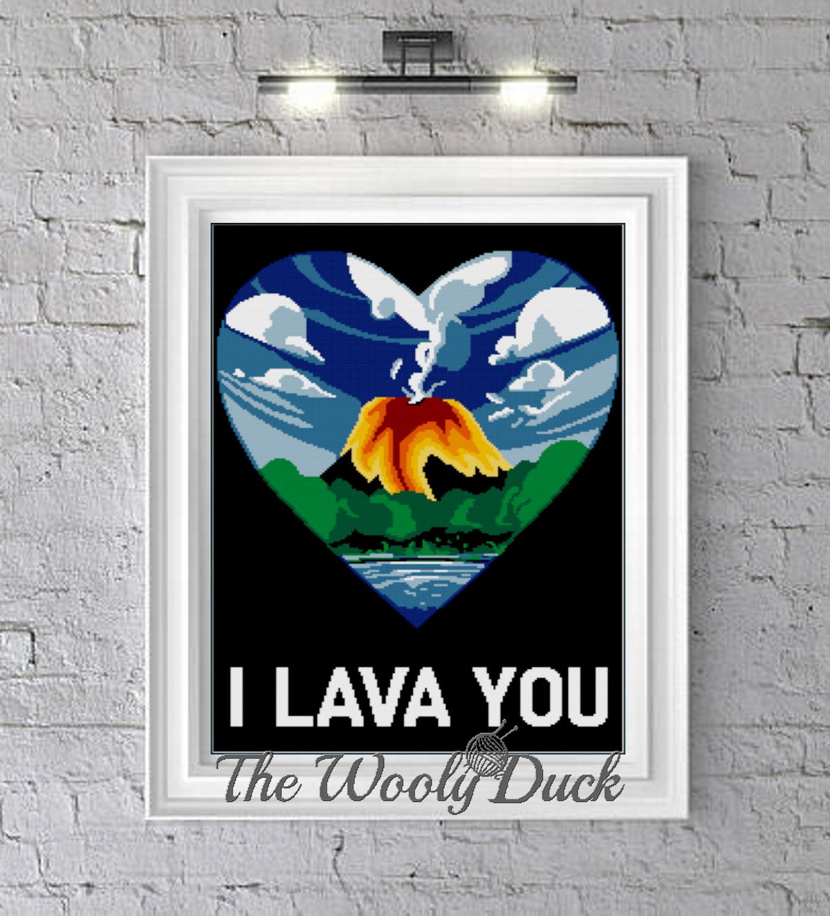 I lava you crochet graphghan pattern volcano