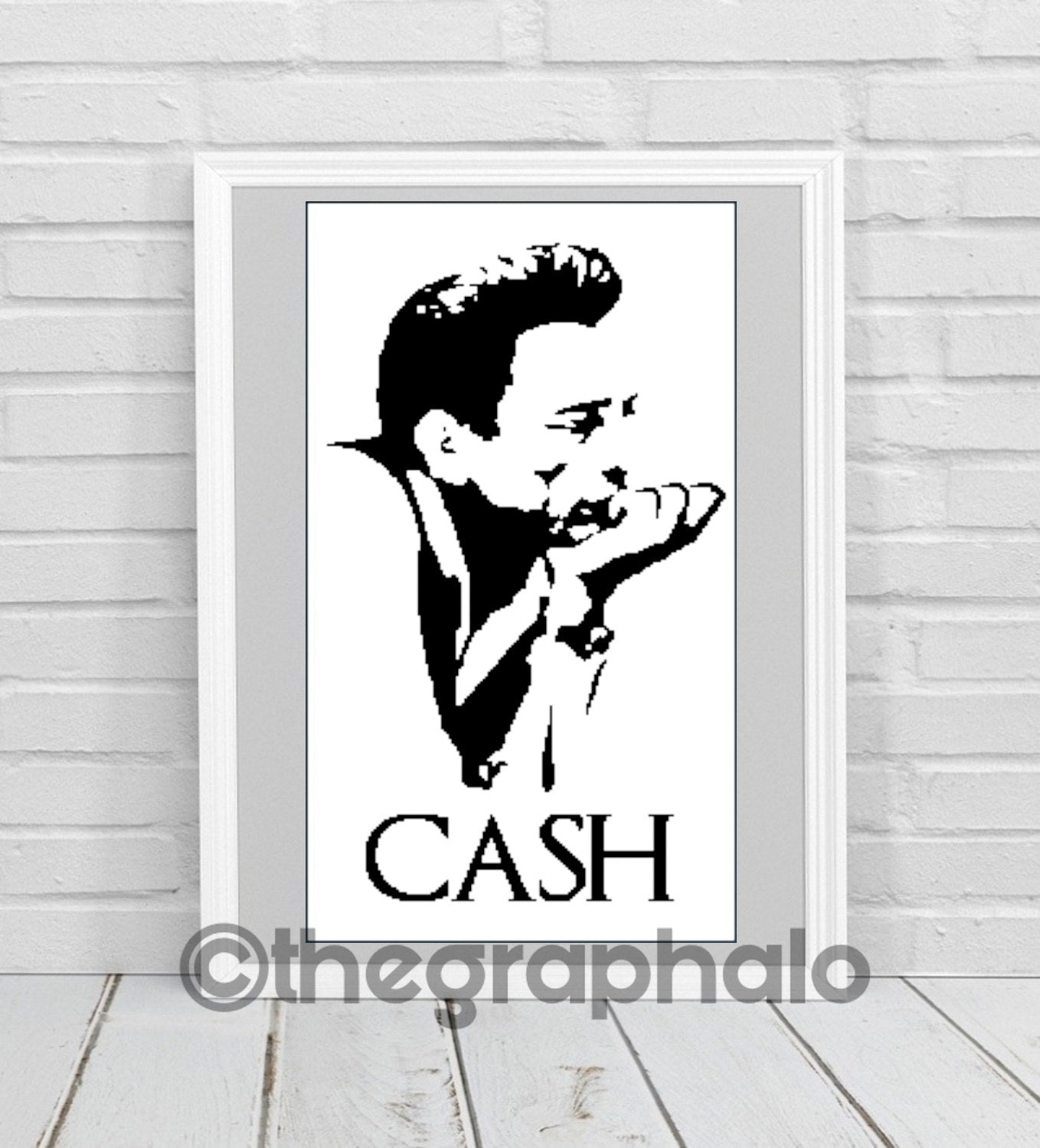 Johnny Cash Crochet Graphghan Pattern