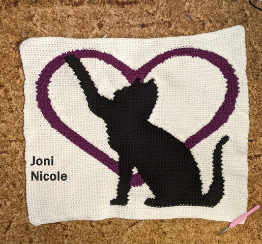 Heart Kitten Pillow Pattern
