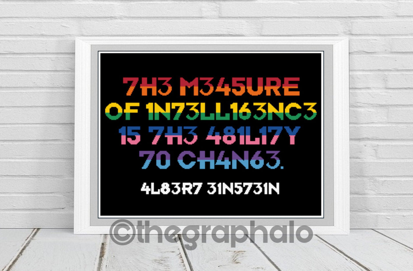 Measure Of Intelligence Crochet Graphghan Pattern SC 200 x 240