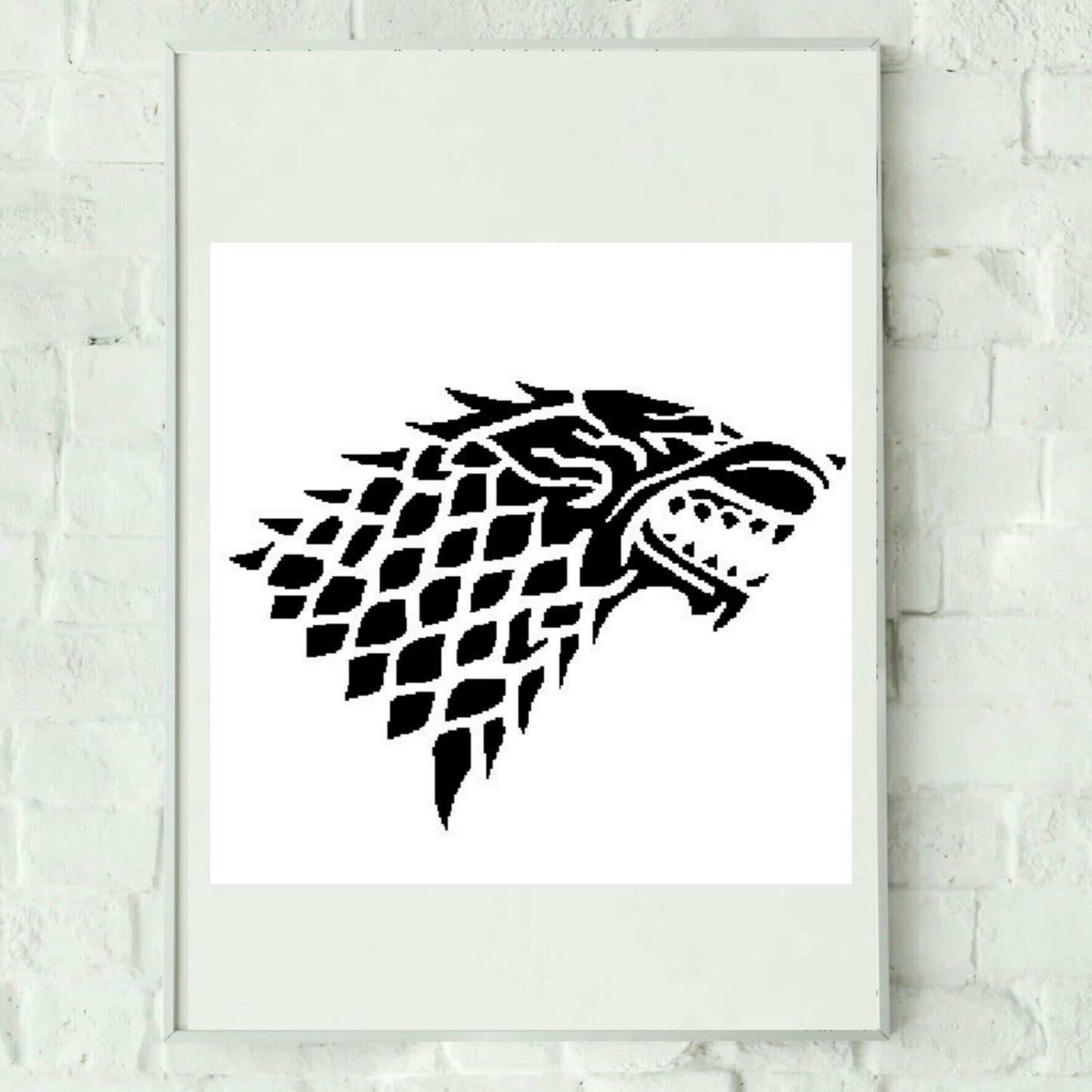 Direwolf Crochet Graphghan Pattern SC 300 x 300