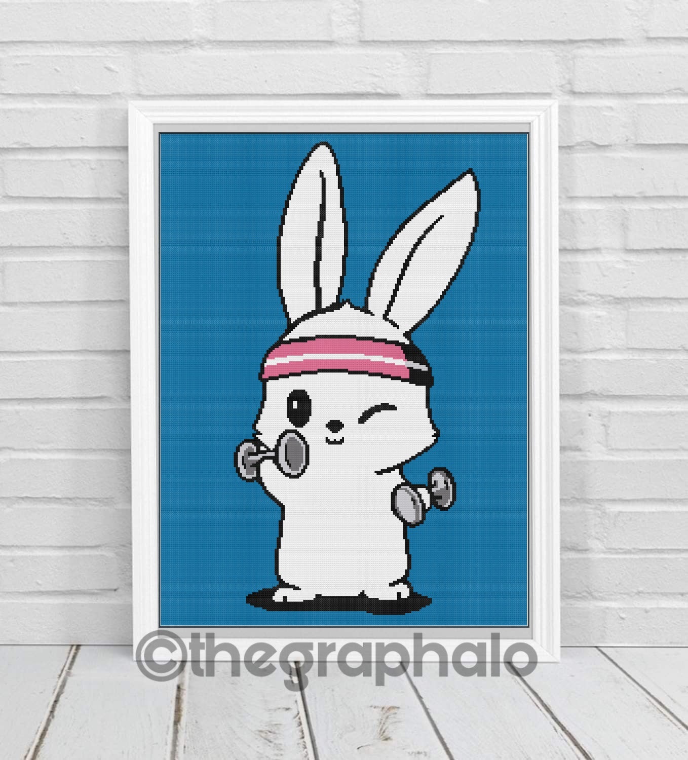 Gym Bunny Crochet Graphghan Pattern