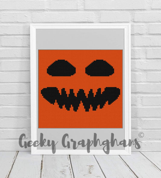 Crochet Pillow Pattern Pumpkin Face