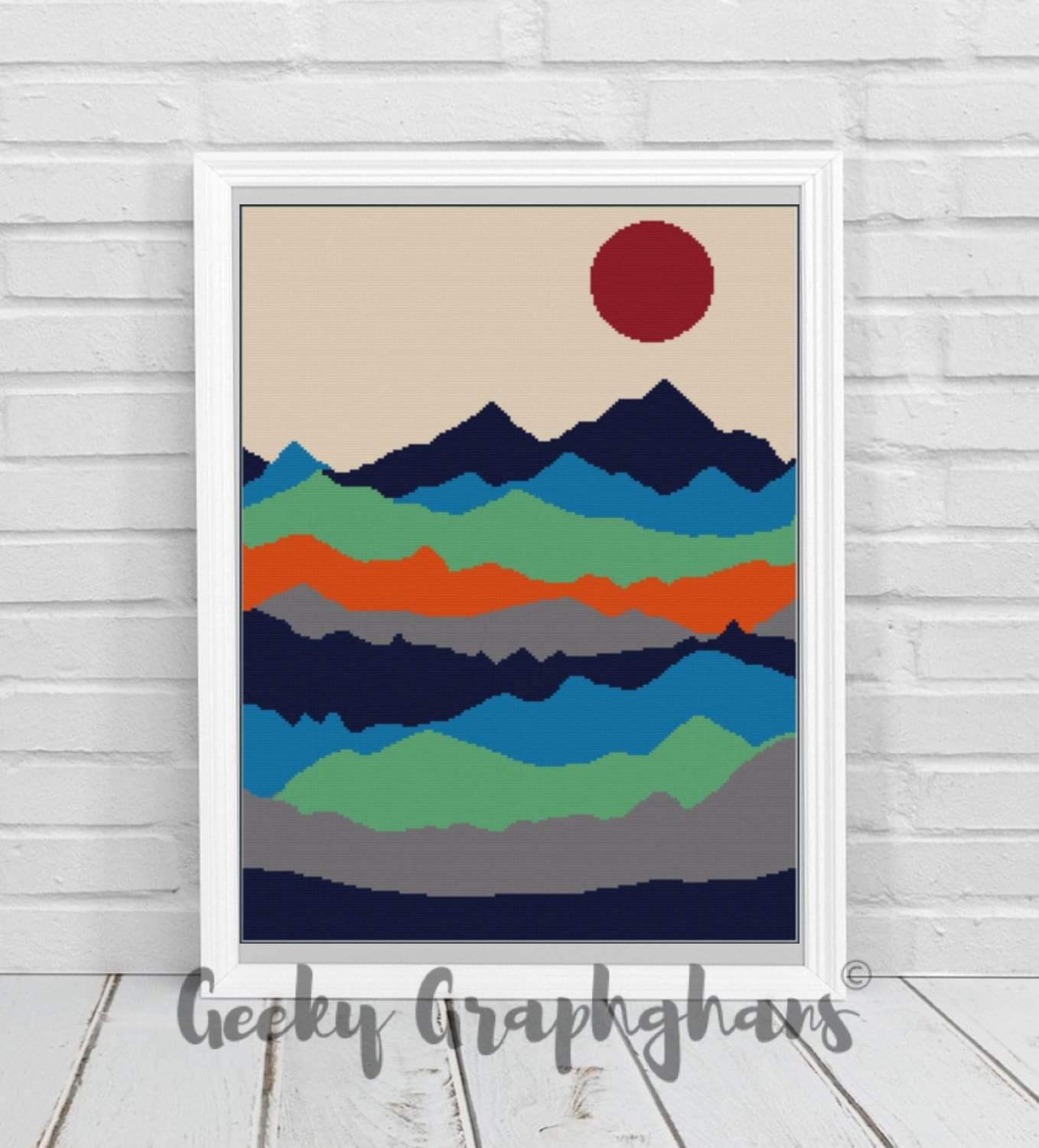 Mountain Sunset Crochet Graphghan Pattern