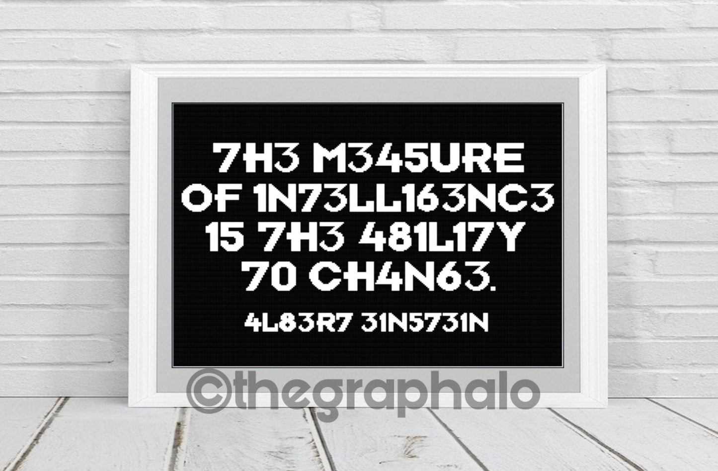 Measure Of Intelligence Crochet Graphghan Pattern SC 200 x 240