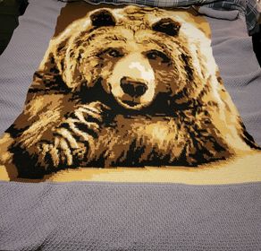 Brown Bear Crochet Photoghan Pattern