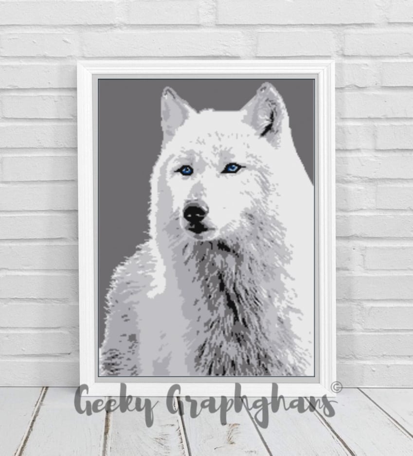 White Wolf Crochet Graphgan Pattern