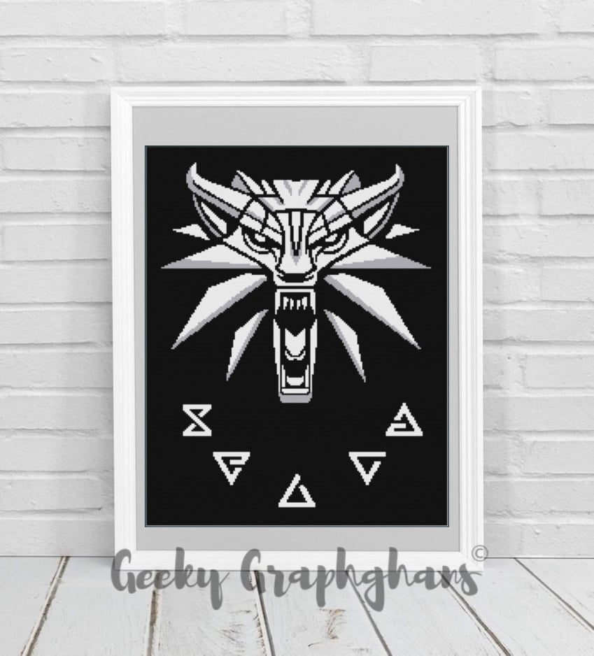 Wolf Medallion Crochet GRaphghan Pattern