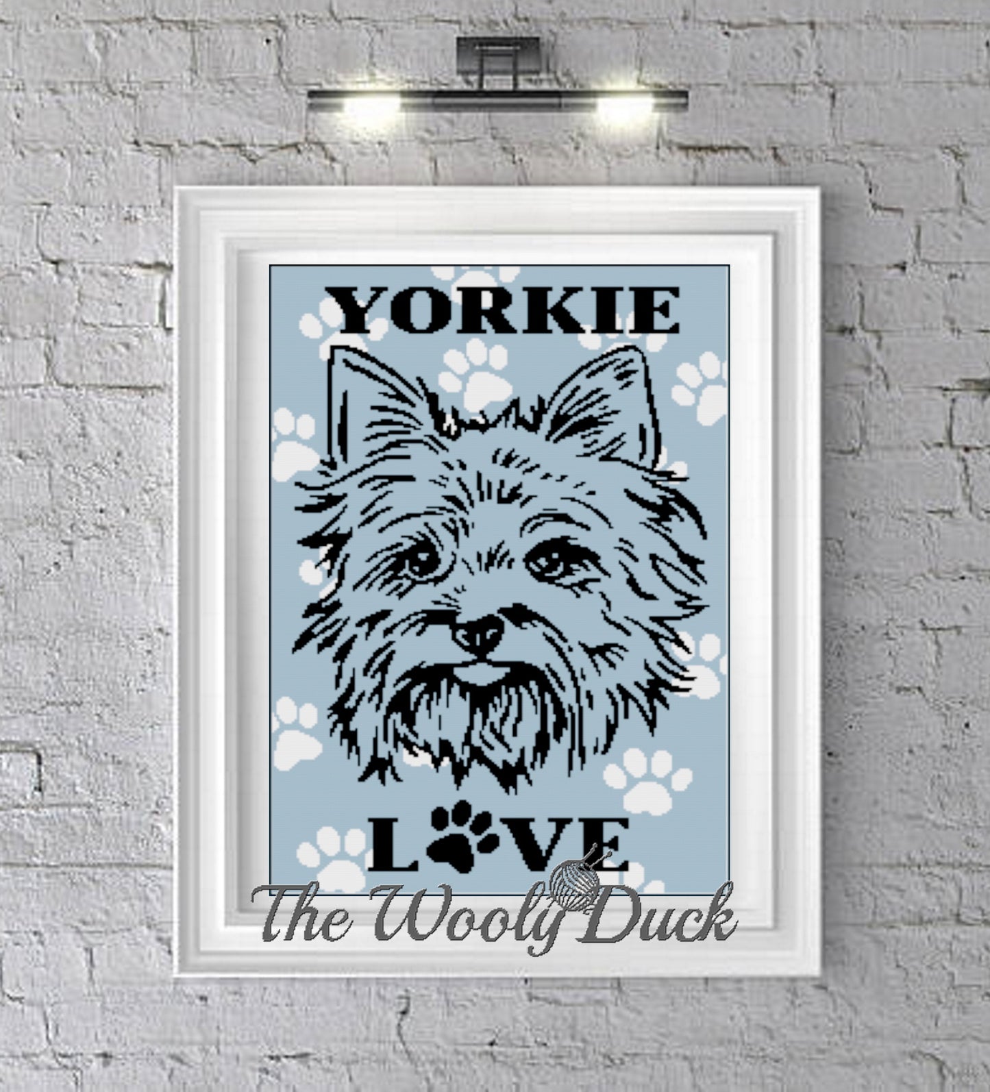 I Love My Yorkie Crochet Graphghan Pattern