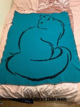 cat crochet graphghan pattern