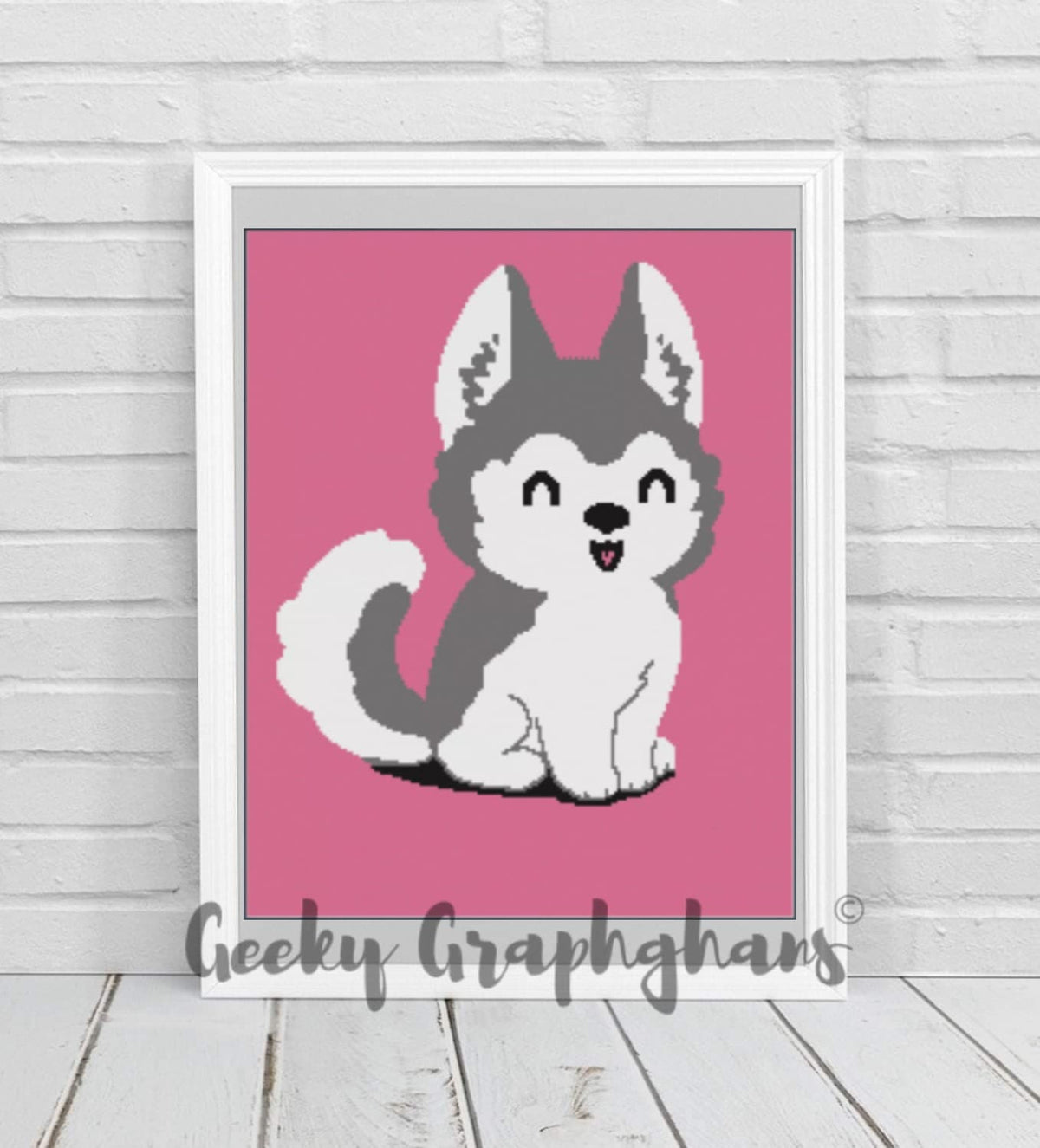 cute husky crochet graphghan patterns