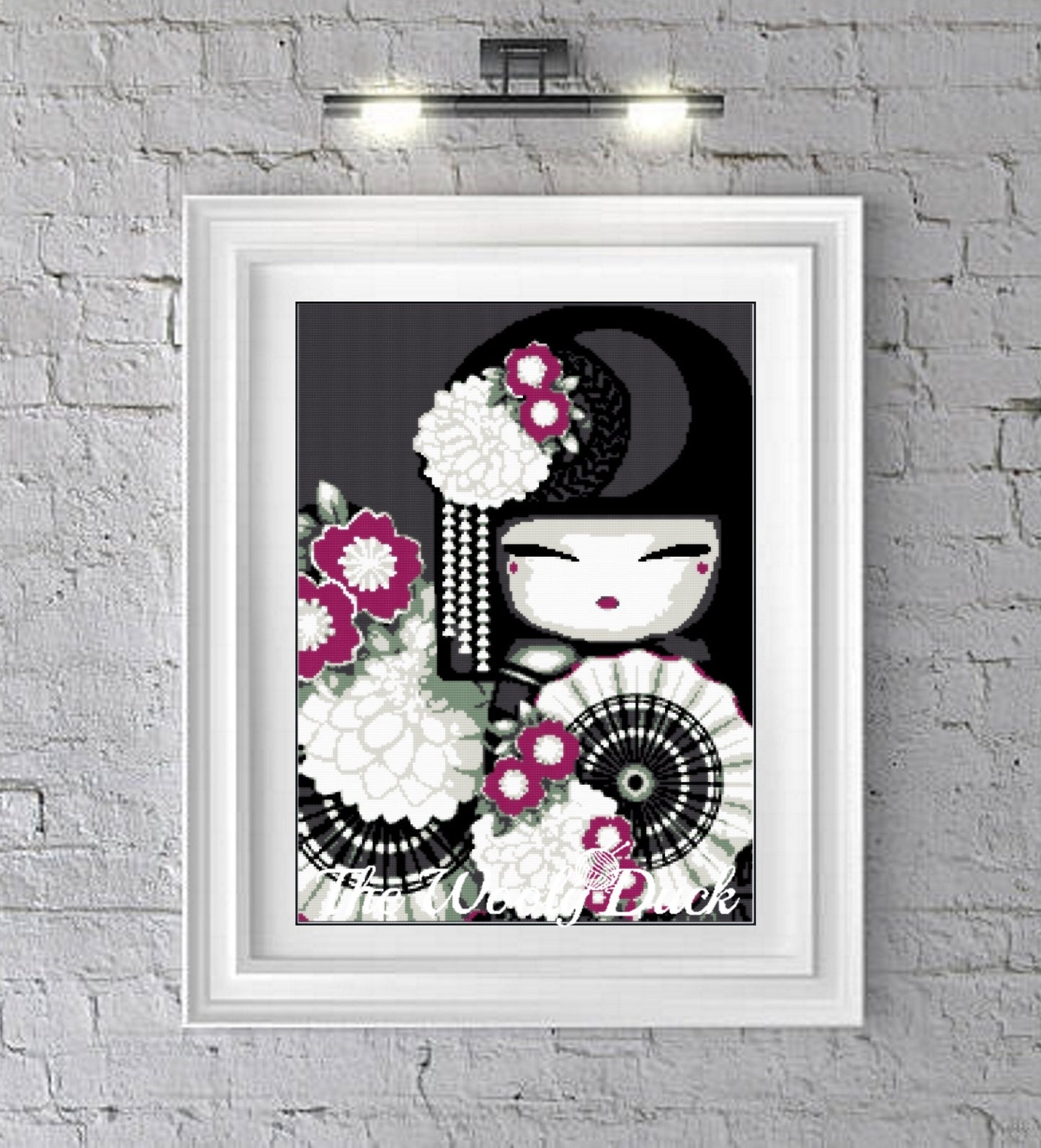 Oriental PopArt 6 colours graphghan pattern for single crochet/cross stitch/ diamond painting