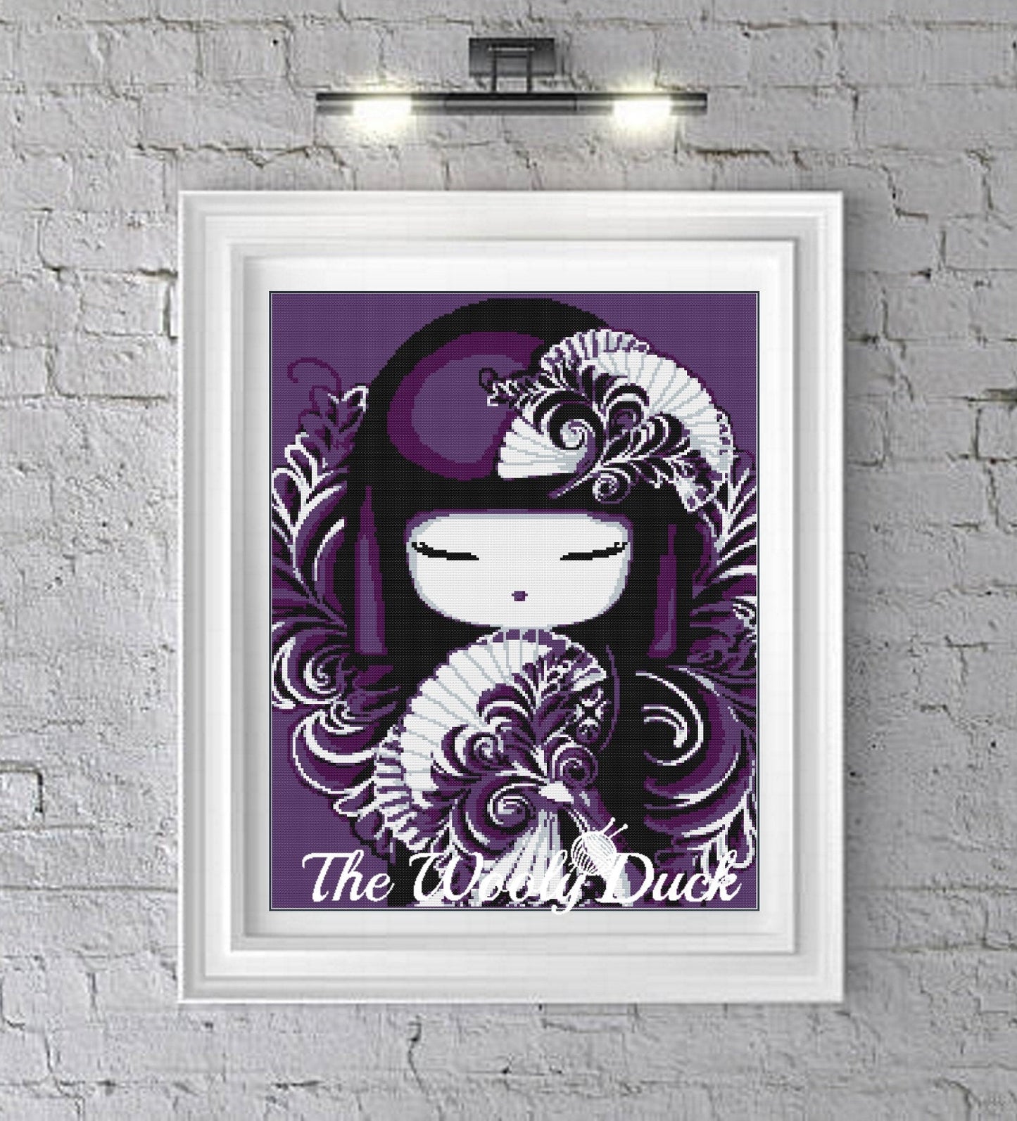 Cross Stitch Oriental Pop-Art Pattern