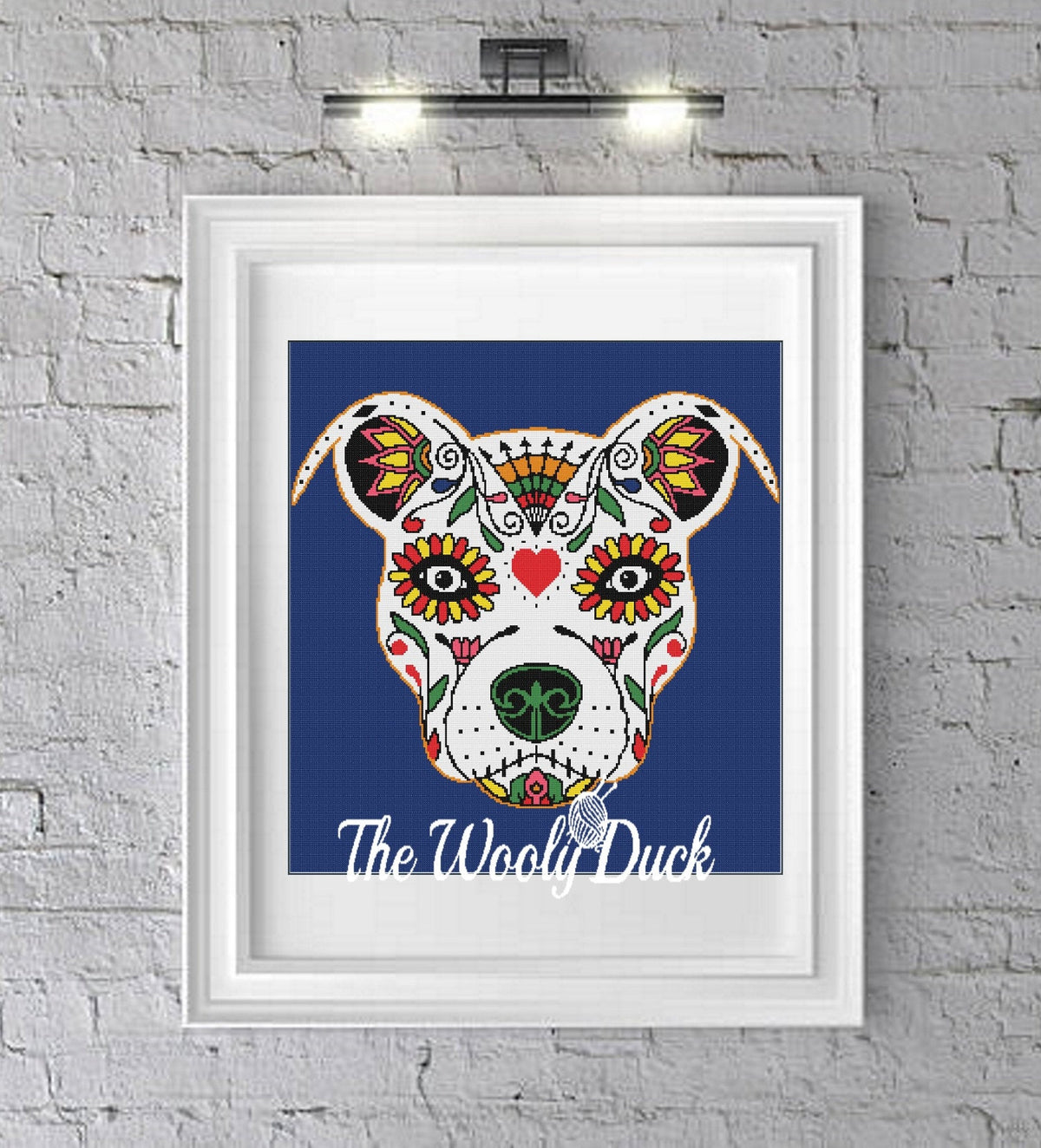 Sugar Skull Bulldog Crochet Graphghan Pattern