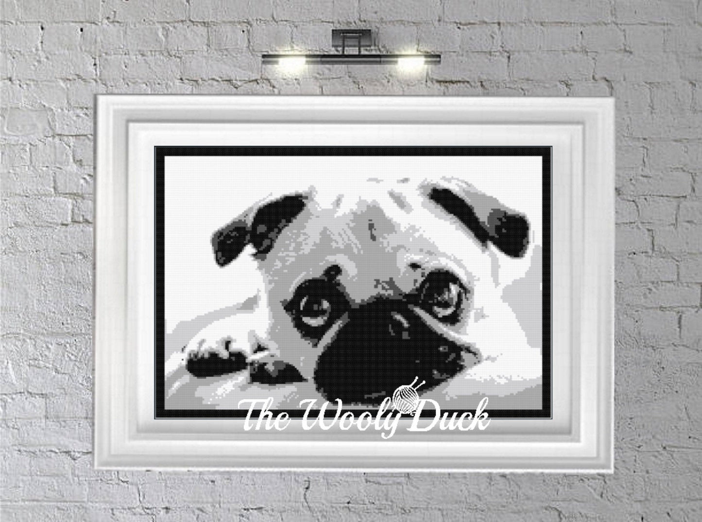 Pug Dog Crochet Graphghan Pattern