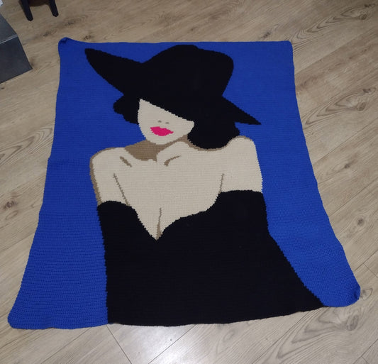 Tipped Hat Woman Crochet Graphghan Pattern