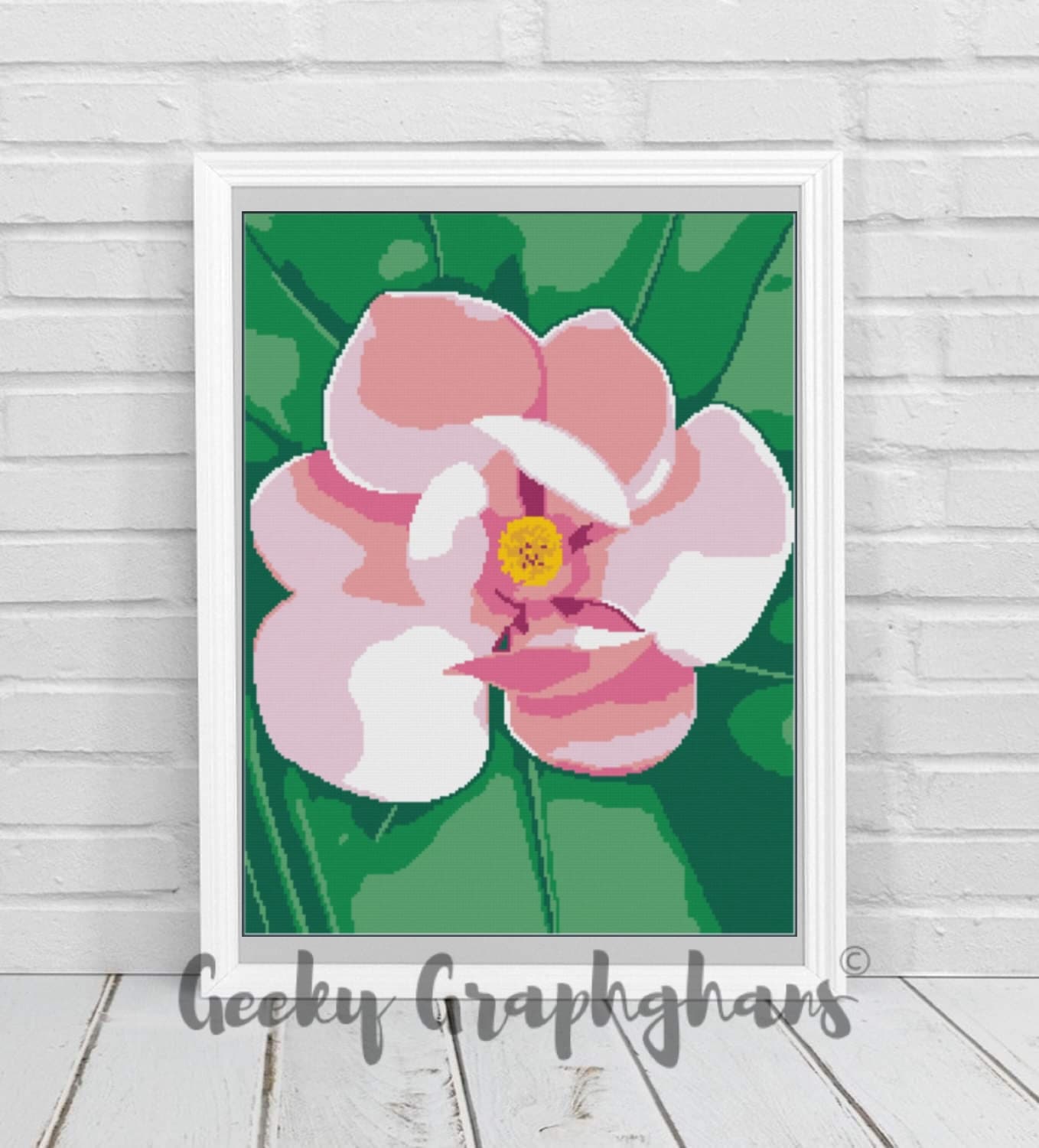 Pink Magnolia Crochet Graphghan Pattern