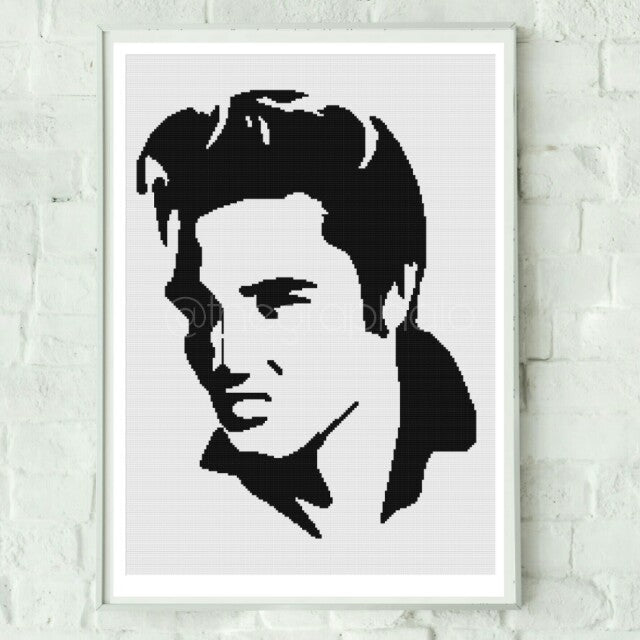 Elvis Presley Silhouette Crochet Pattern
