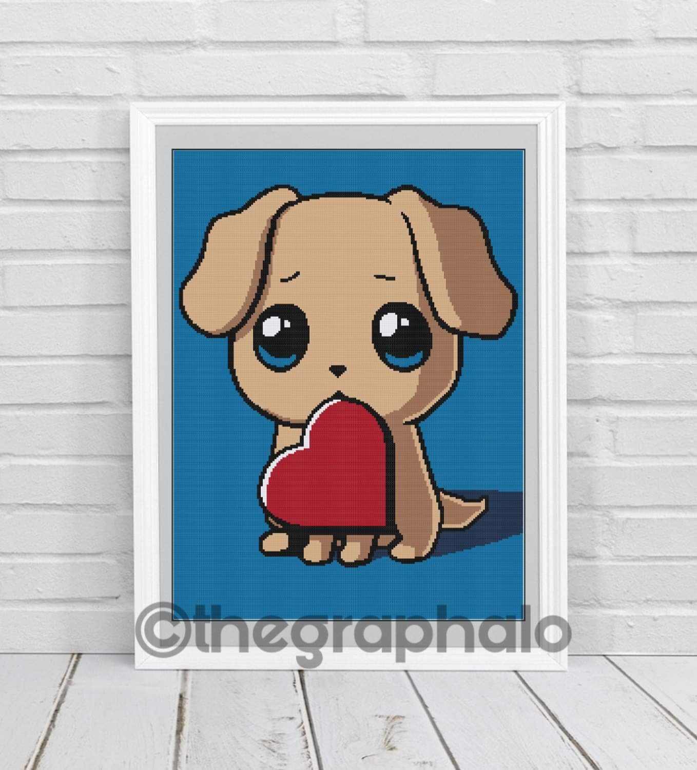 puppy love crochet graphghan pattern