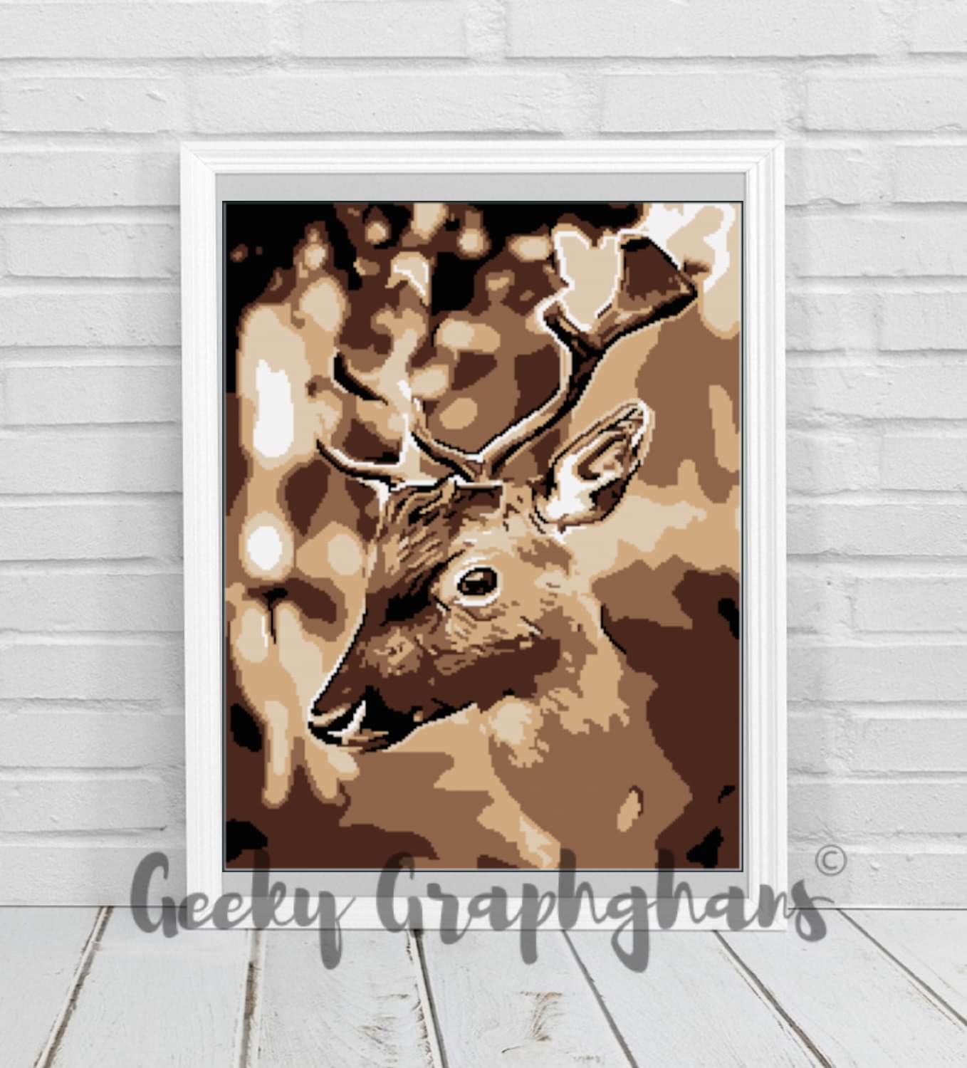 Camouflage Deer Crochet Graphghan Pattern