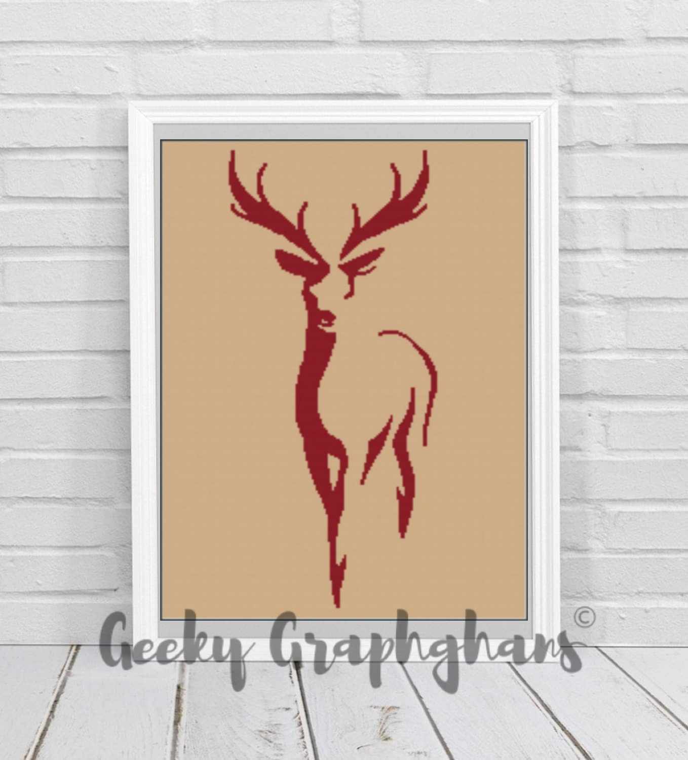 Elk Head Silhouette Patterns
