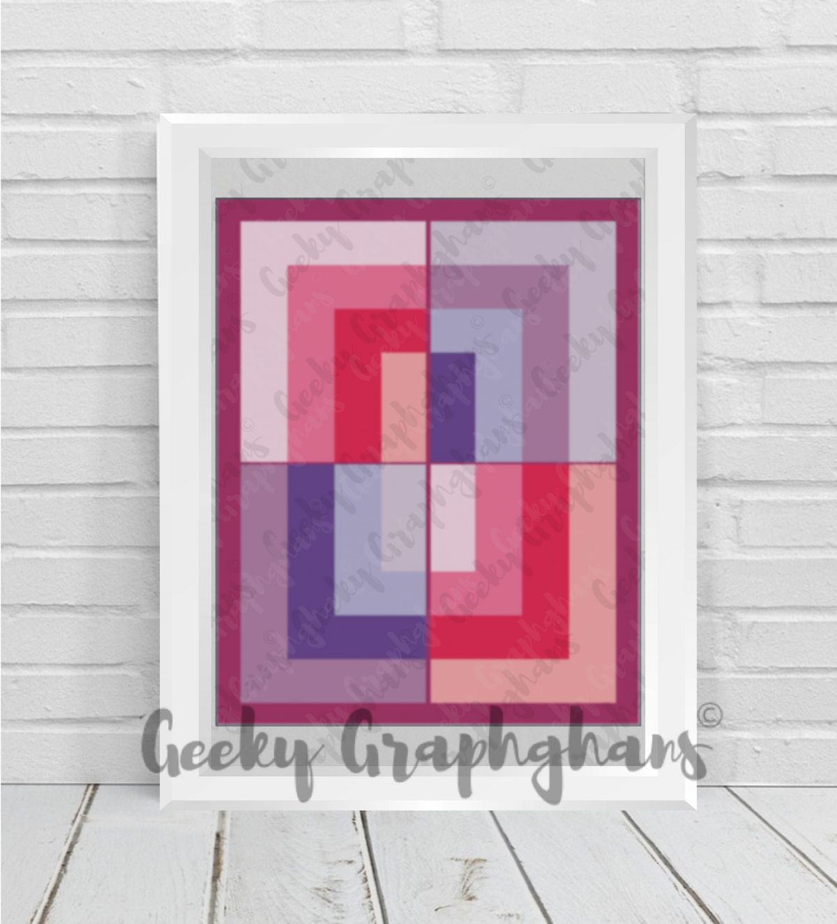 Art Deco Rectangles Crochet Graphghan Pattern – Geeky Graphghans