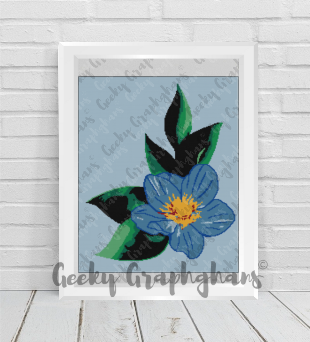 Flower Blues Crochet Graphghan Pattern – Geeky Graphghans