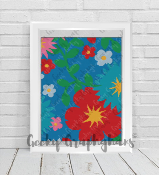 Flowers In Bloom Crochet Graphghan Pattern
