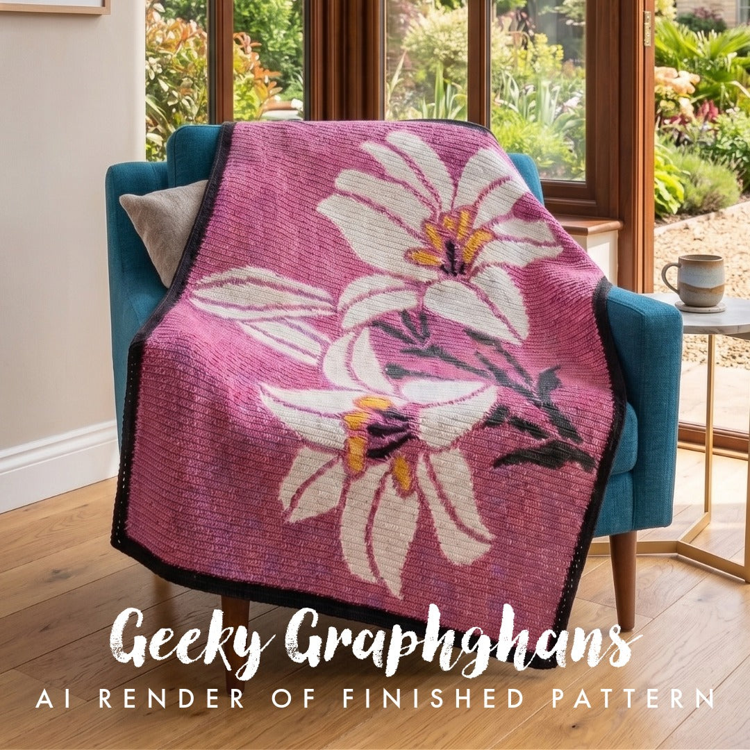 Lily Flowers Crochet Graphghan Pattern