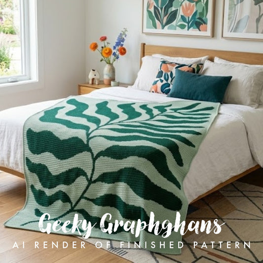 Matisse Inspired Floral #3 Crochet Graphghan Pattern. By Geeky Graphghans