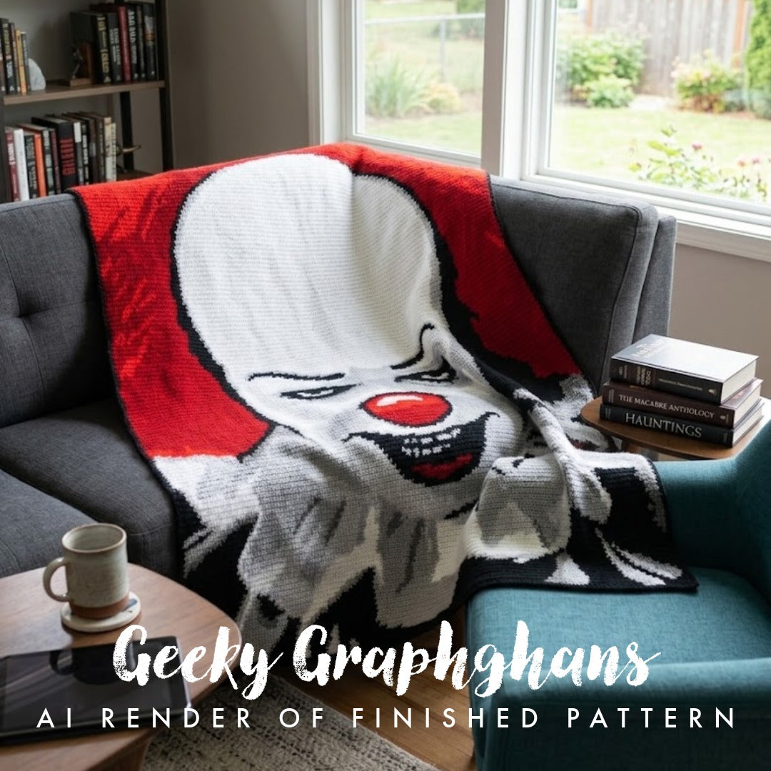 Pennywise&nbsp;Crochet Graphghan Pattern. AI Render